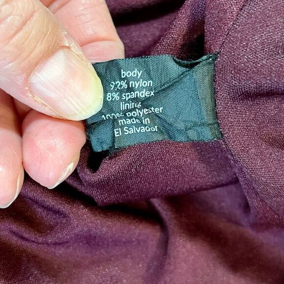 Lane Bryant Purple Lace Cold Shoulder Flare Blouse 18/20 - Picture 10 of 11